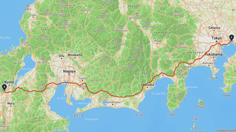 真間川至勝龍寺城公園 駕車路線