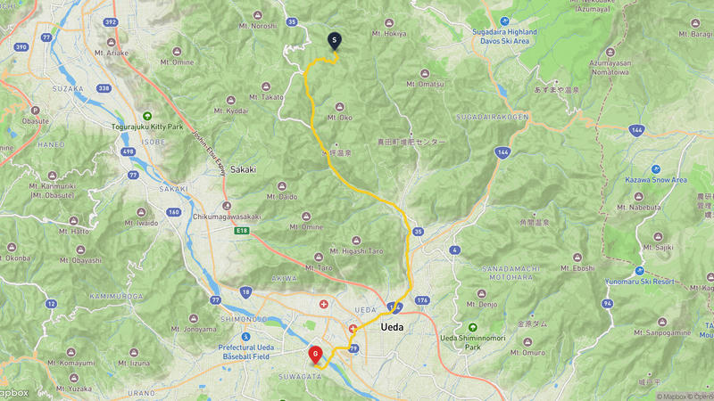 Nagano~우에다성 하이킹 루트