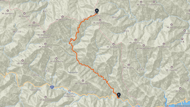 丹波山村至云取山 徒步路线