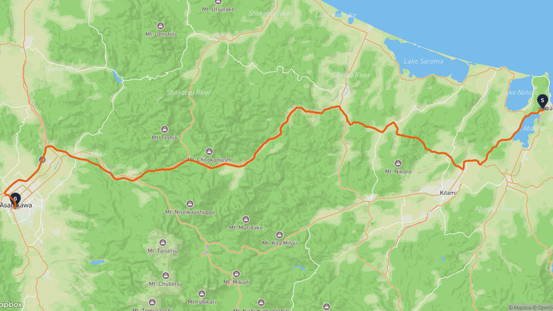 網走市至常磐公園 駕車路線