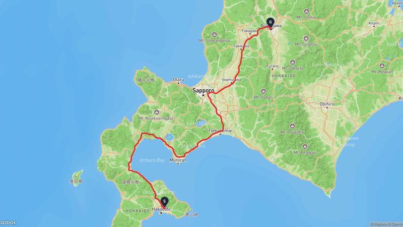 Hakodate to Tokiwa Park Drive