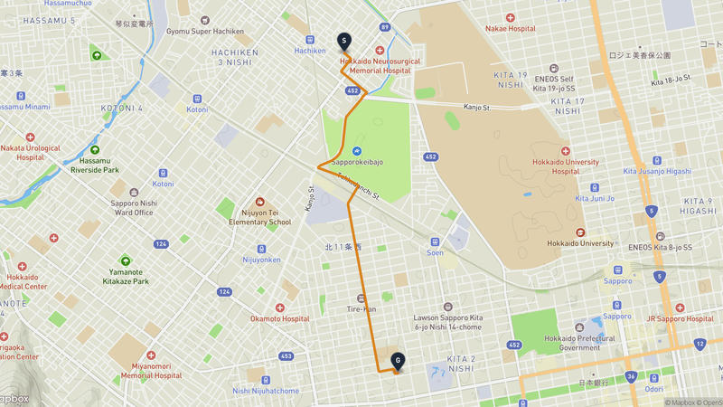 Nishi Ward, Sapporo to Miyoshi Shrine (Sapporo City) Cycling Route