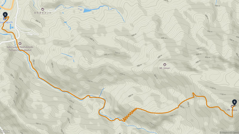 秩父市至武甲山 徒步路线