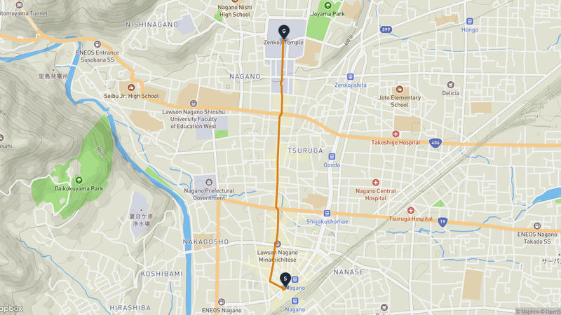 善光寺 徒步路线