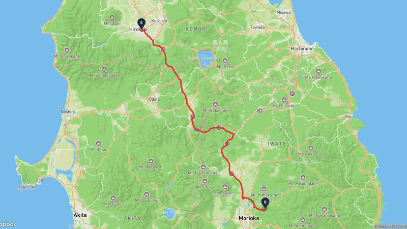 Hirosaki Castle to Morioka Drive