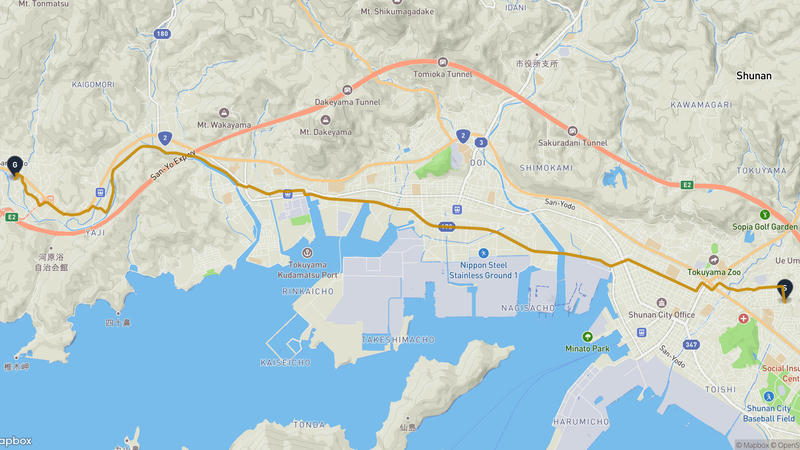 Shunan 사이클링 루트
