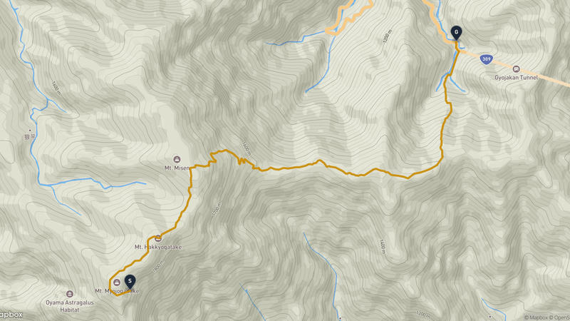Mount Hakkyō to Tenkawa Hiking Route