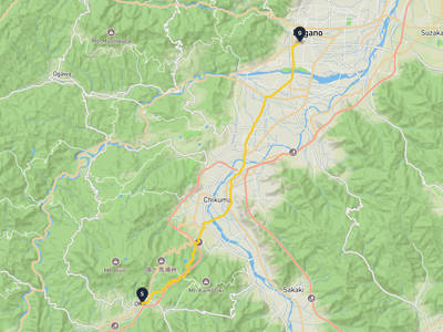 麻績村 → 善光寺