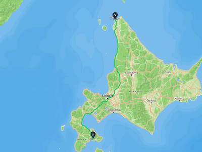 稚内市 → 五稜郭塔