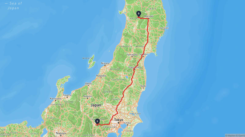 Fuefuki to Lake Tazawa Drive