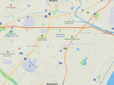 勾當臺公園 → 仙台市宮城野区