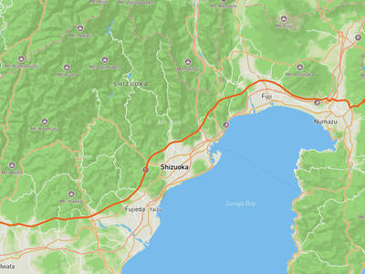 小田原城 → 浜松市天竜区