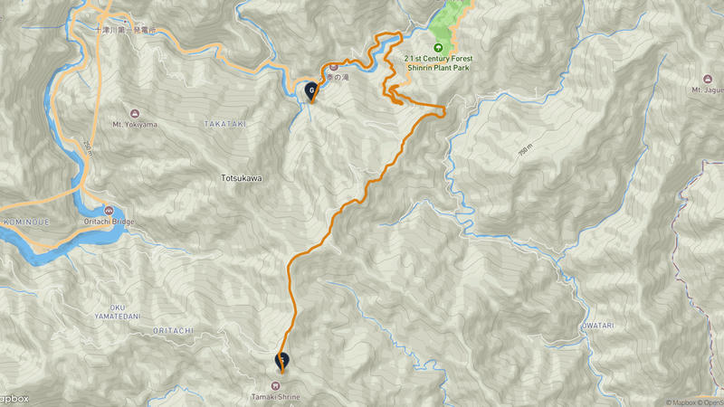 Tamaki yama to Totsukawa Hiking Route