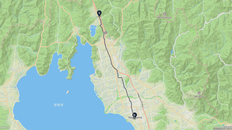 เส้นทางจักรยาน Nagahama Railway Square-Lake Yogo