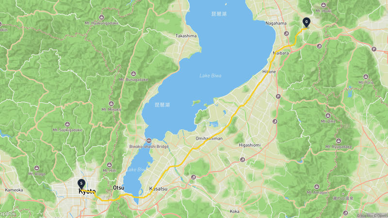 京都國際漫畫博物館至米原市 登山路線