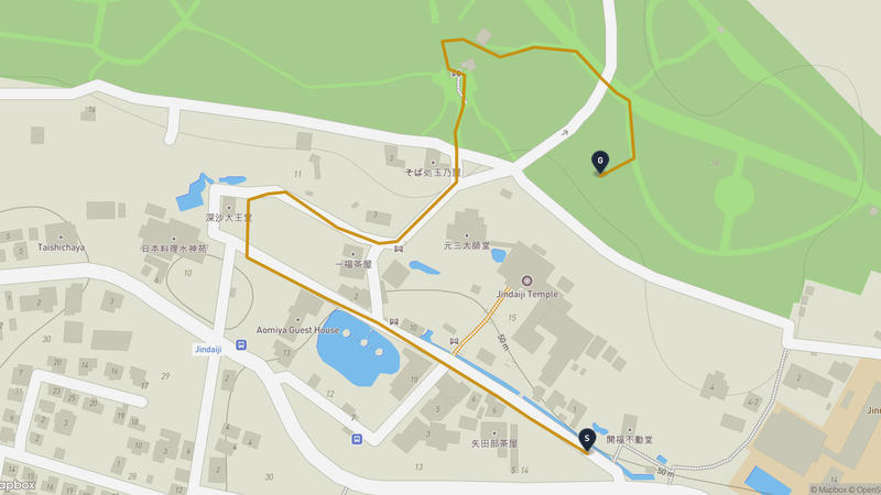 深大寺 登山路線
