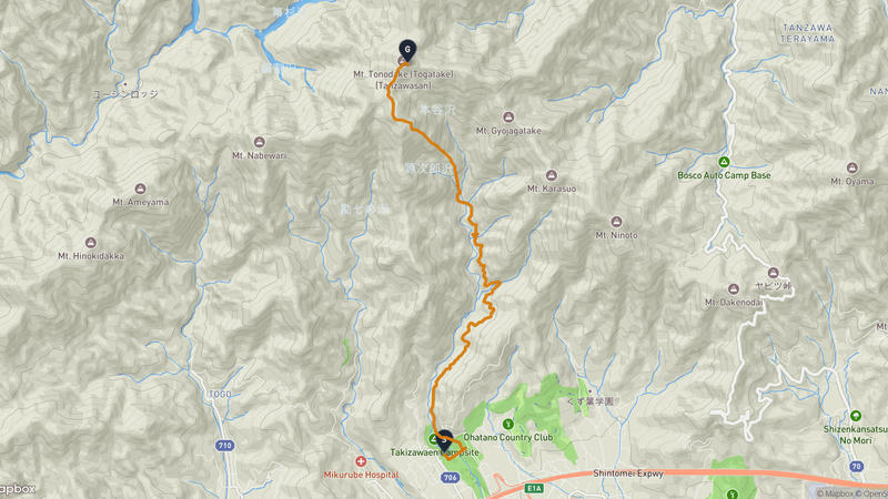 Hadano to Mount Tō Hiking Route
