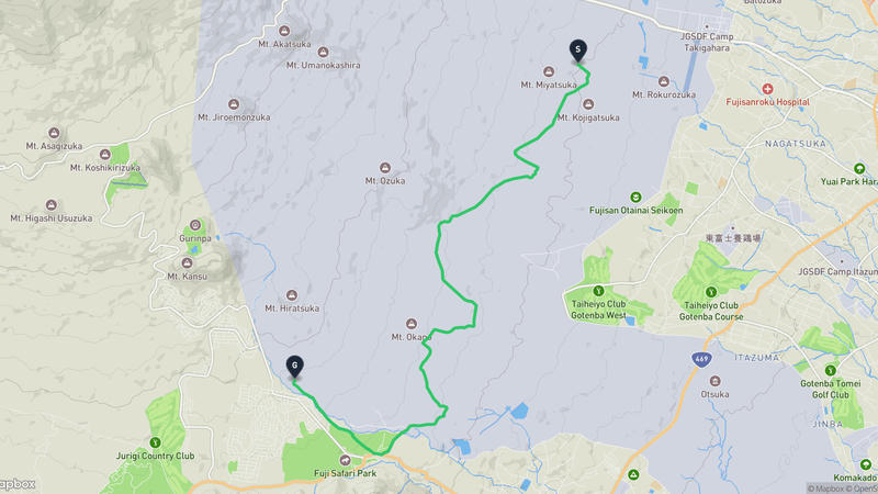 Gotemba to Fuji Safari Park Hiking Route