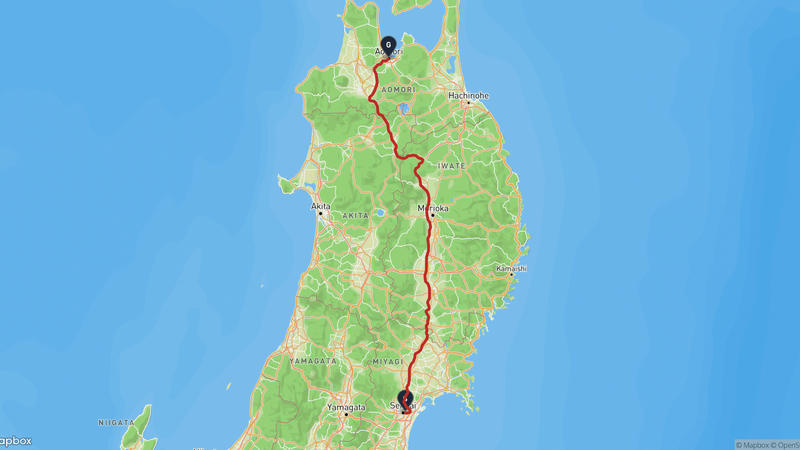 仙台東照宮〜青森ベイブリッジ ドライブルート