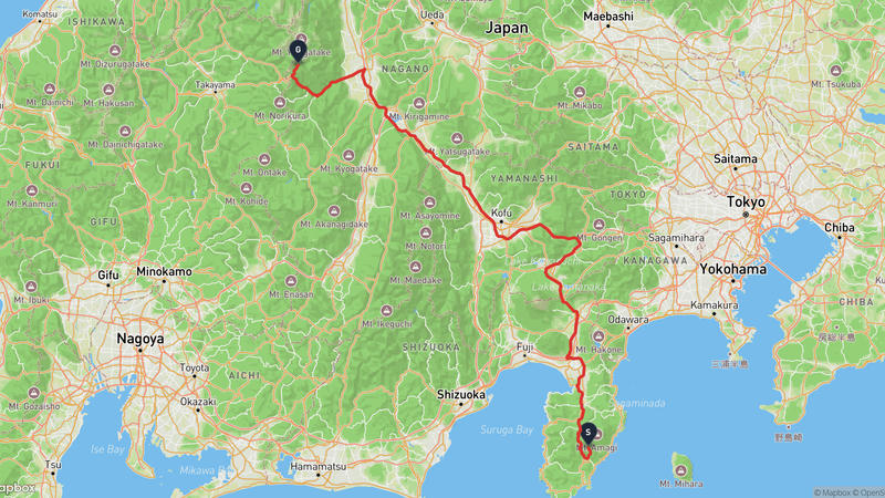 河津町至上高地 驾车路线