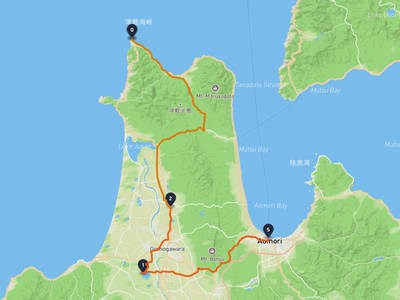 青森大橋 → 龍飛岬