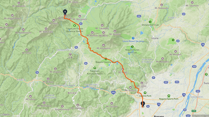 Zenkō-ji Temple to Mount Togakushi Hiking Route