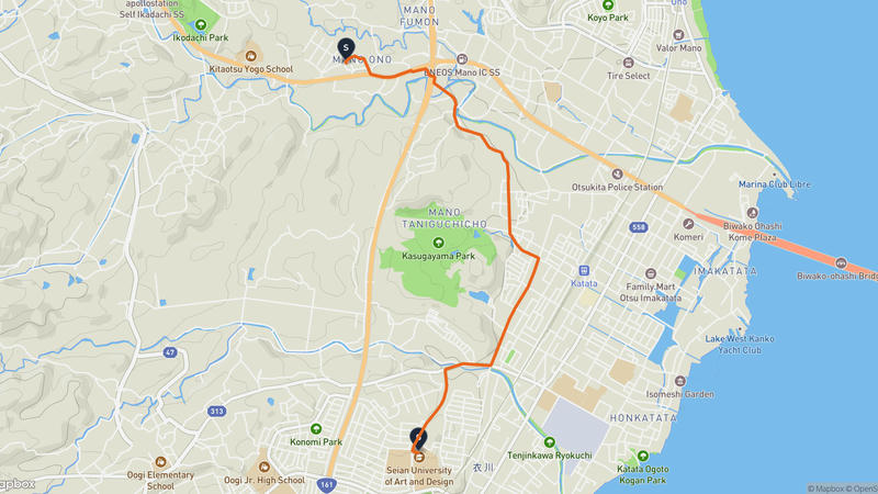 大津市至滿月寺 騎行路線