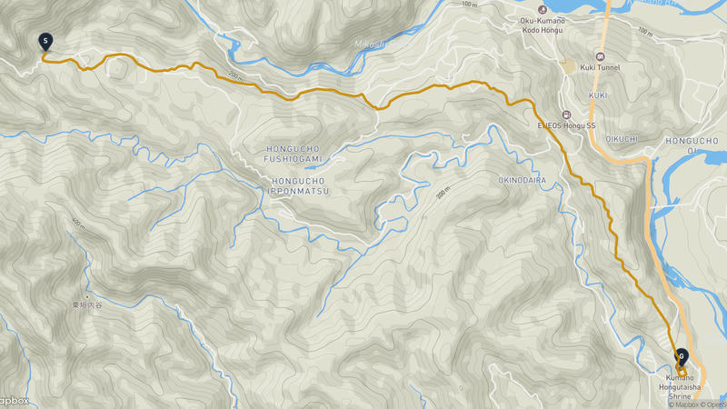 發心門王子至熊野本宮大社 登山路線