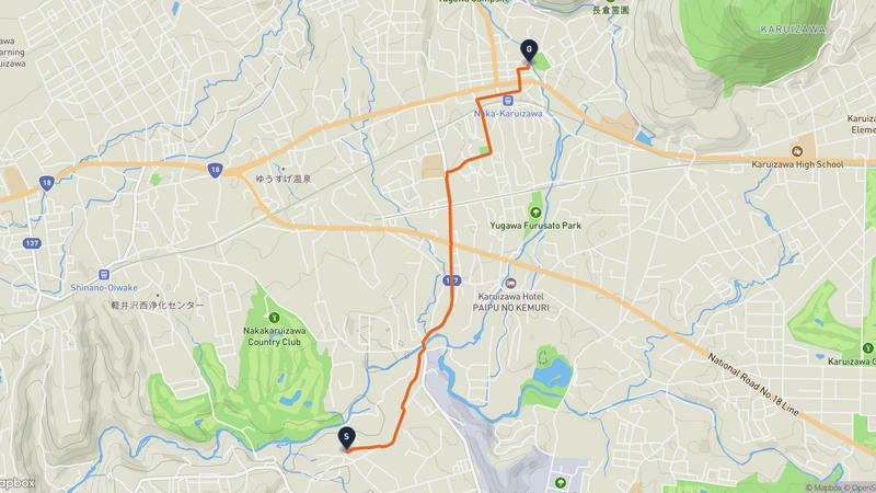 軽井沢町 徒步路线