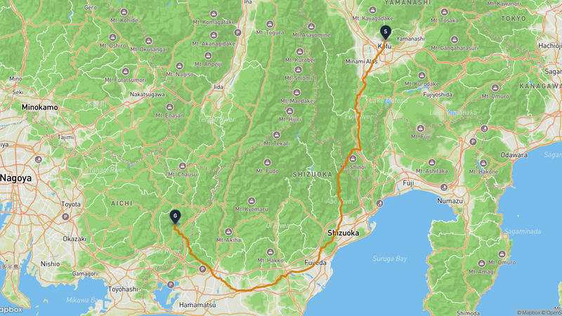武田神社至新城市 登山路線