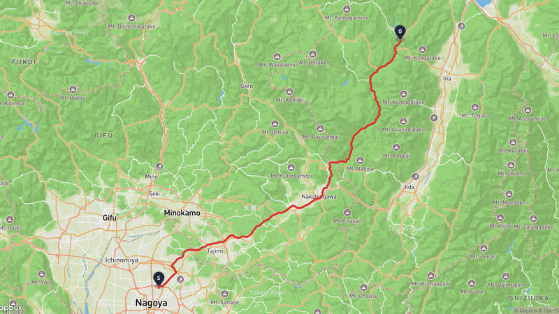 Kita Ward, Nagoya to Kiso Village Drive