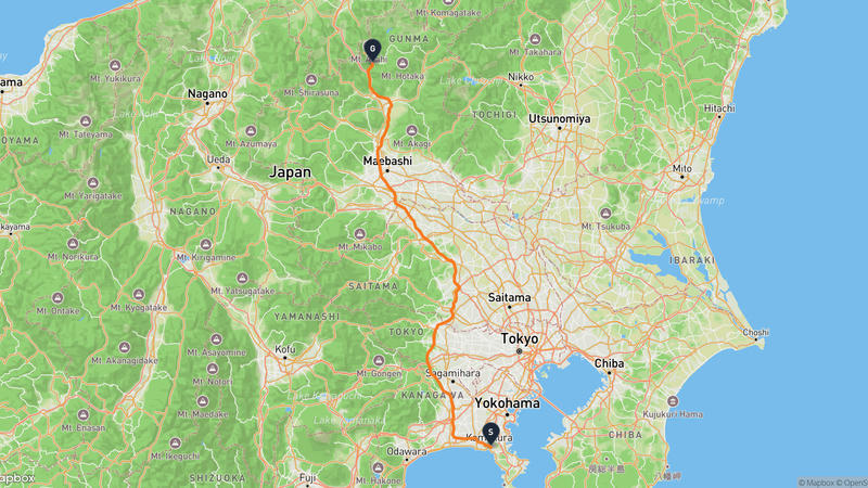 東勝寺至みなかみ町 駕車路線