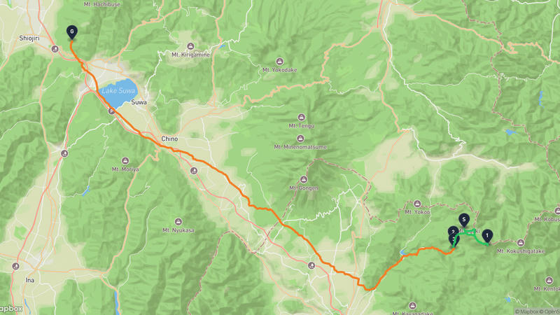 Mount Mizugaki to Shiojiri Hiking Route
