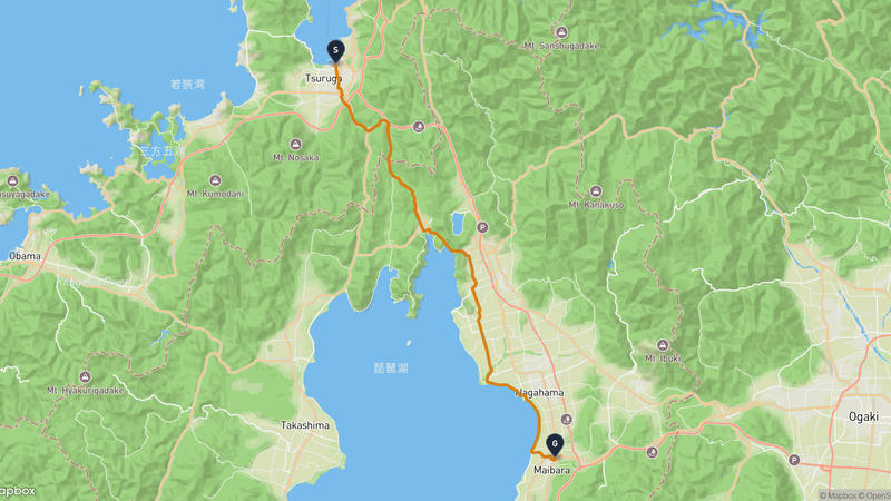 松原神社至米原市 騎行路線
