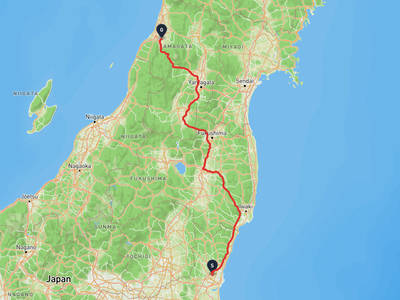 那珂市 → 鶴岡市