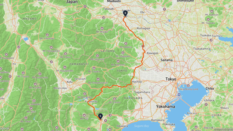 Gotemba~Honjo 드라이브 루트