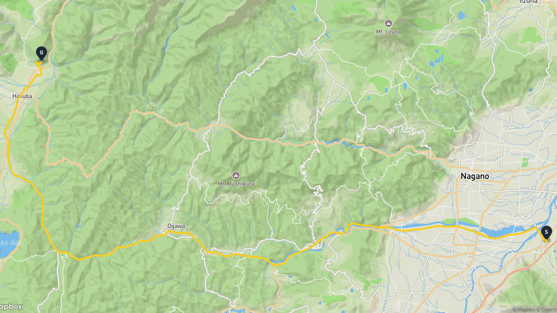 長野市〜白馬村 サイクリングルート