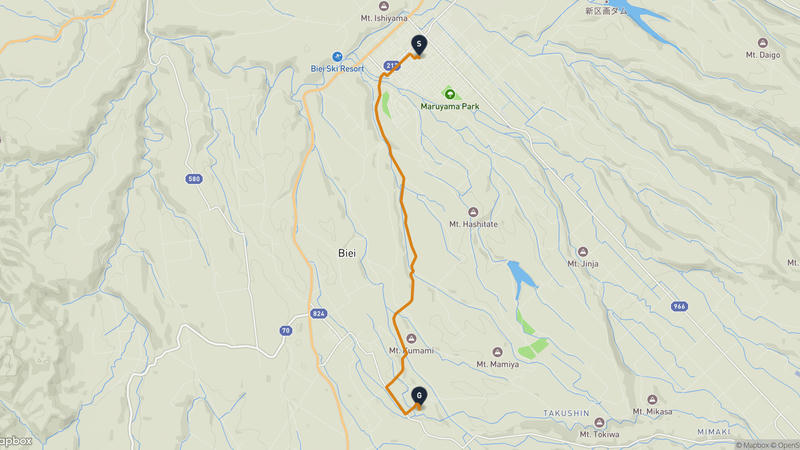 Biei to Shikisai-no-oka Cycling Route