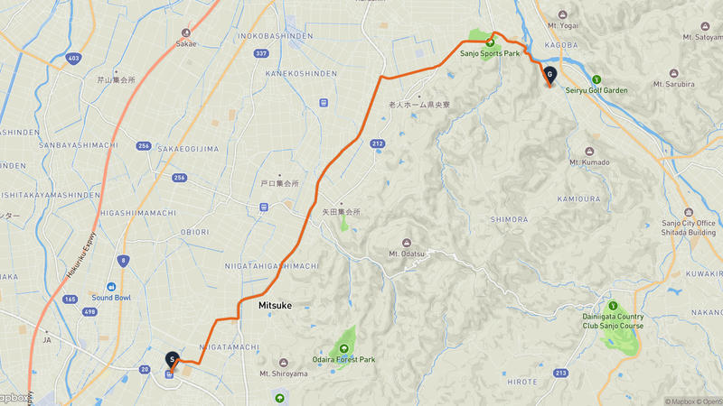 見附市至三条市 骑行路线