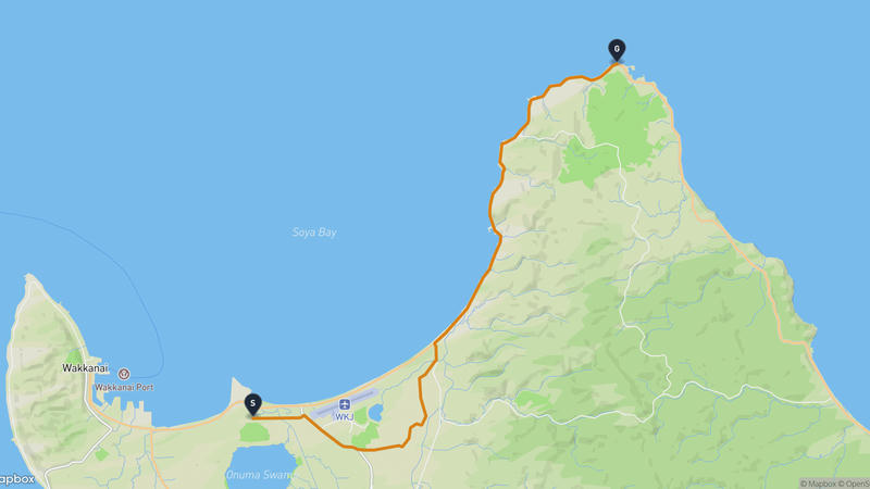 เส้นทางเดินป่า Wakkanai-Cape Sōya