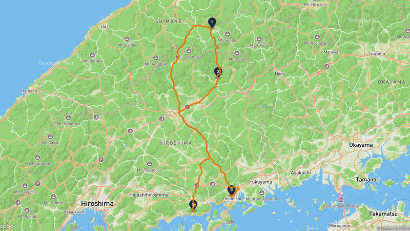 三原市至新尾道大橋 驾车路线