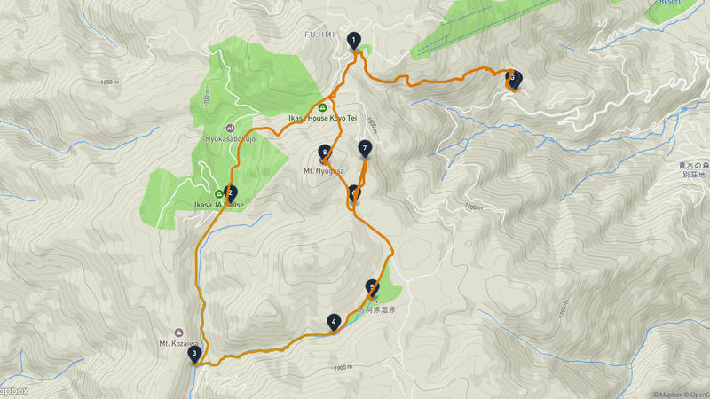 Mount Nyukasa Hiking Route