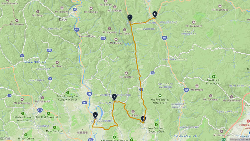 常陸太田市至常陸大宮市 駕車路線
