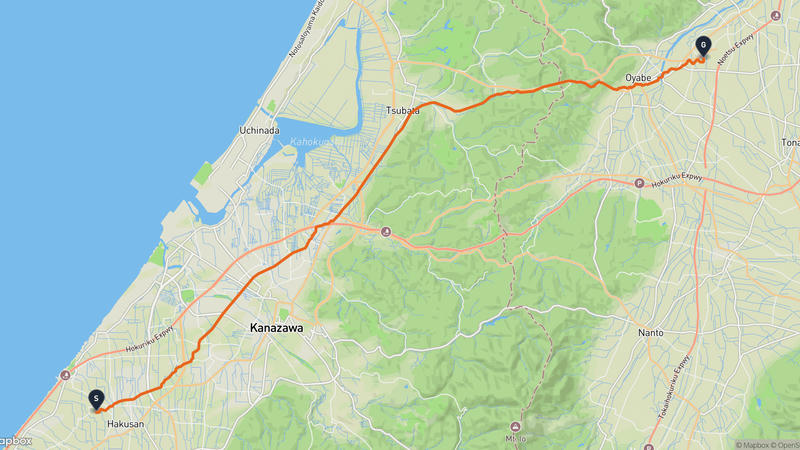 เส้นทางเดินป่า Hakusan-Oyabe
