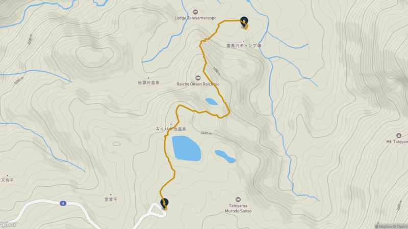 奥大日岳 登山路線