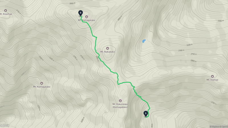 木曾駒ヶ岳 登山路線