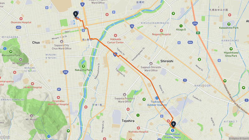 JR Tower to Hitsujigaoka Observation Hill Hiking Route
