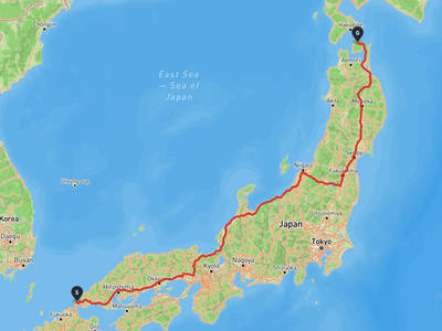 下関市 → むつ市
