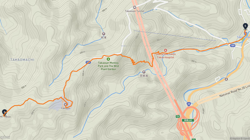 高尾山 徒步路线