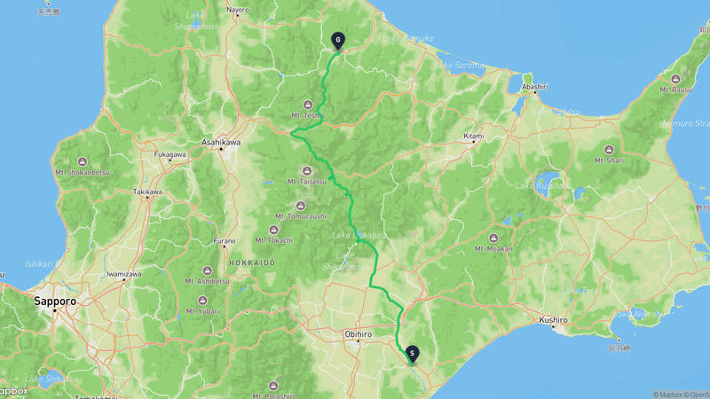 豊頃町至滝上町 駕車路線